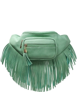 Fashion Fringe Tassel Fanny Pack Waist Bag KL088 TURQUIOSE